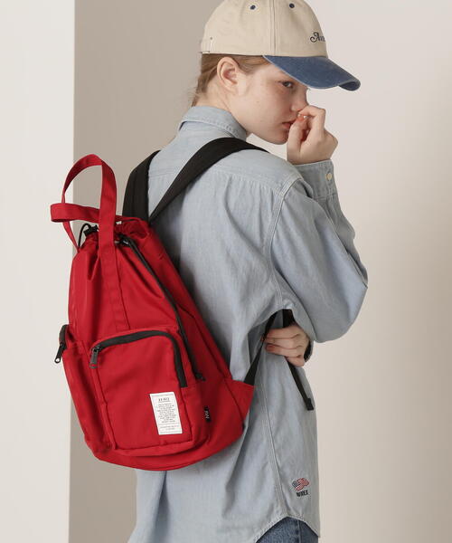 AVIREX(アヴィレックス)の「《WEB限定》 2WAY RUCK SUCK/2wayリュックサック/バックパック(バックパック/リュック・レディース・レッド/ブラック・FREE)」の20枚目の写真