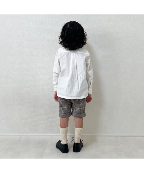 apres les cours（アプレレクール）の「フォーマルシャツ（シャツ/ブラウス・キッズ・オフホワイト/ストライプ・120/130/110/100/90）」の4枚目の写真