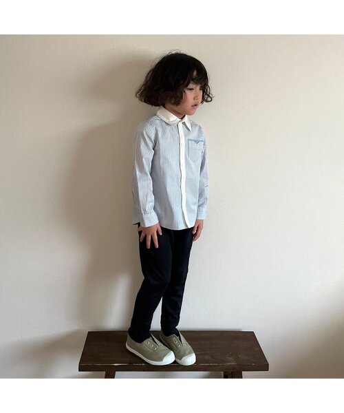 apres les cours（アプレレクール）の「フォーマルシャツ（シャツ/ブラウス・キッズ・オフホワイト/ストライプ・120/130/110/100/90）」の8枚目の写真
