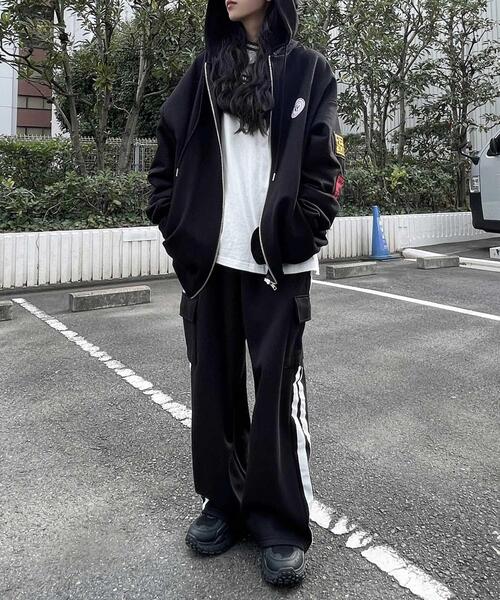 Figments(フィグメンツ)の「サイドラインカーゴイージーパンツ(カーゴパンツ・レディース・ブラック・FREE)」の19枚目の写真