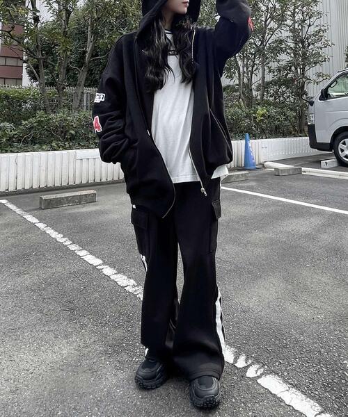 Figments(フィグメンツ)の「サイドラインカーゴイージーパンツ(カーゴパンツ・レディース・ブラック・FREE)」の20枚目の写真
