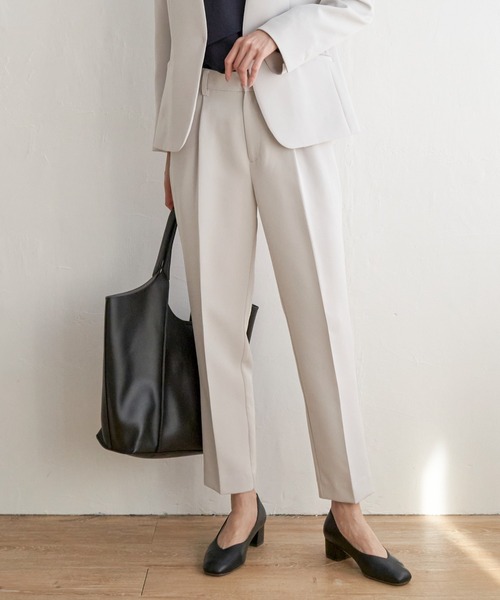 【洗濯機で洗える／フォーマル対応】ウォッシャブルテーパードパンツ【セットアップ対応】（その他パンツ）｜IKKA LOUNGE（イッカラウンジ）