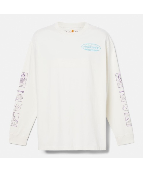 Timberland(ティンバーランド)の「オールジェンダー 長袖 グラフィック Tシャツ(Tシャツ/カットソー・メンズ・ブラック/オフホワイト・LARGE/SMALL/MEDIUM/X-LARGE)」の6枚目の写真