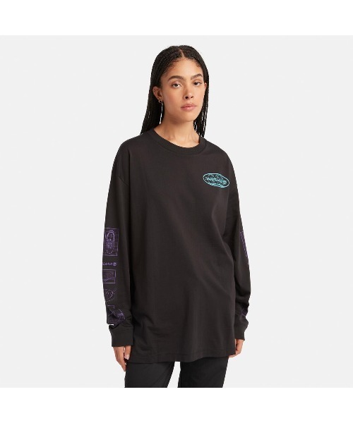 Timberland(ティンバーランド)の「オールジェンダー 長袖 グラフィック Tシャツ(Tシャツ/カットソー・メンズ・ブラック/オフホワイト・LARGE/SMALL/MEDIUM/X-LARGE)」の8枚目の写真