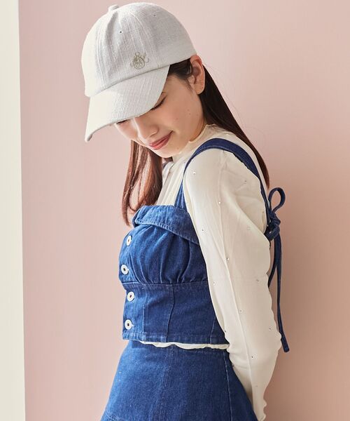 MAJESTIC LEGON(マジェスティックレゴン)の「バックリボンデザインビスチェ(ベスト・レディース・グレー/ブラック系その他/ブルー/ピンク・MEDIUM)」の14枚目の写真