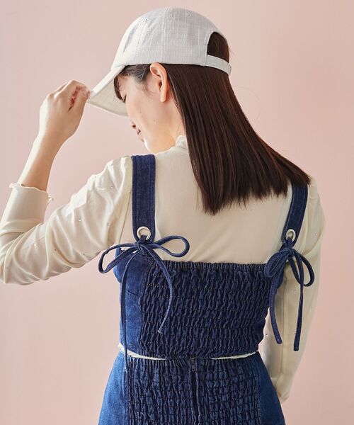 MAJESTIC LEGON(マジェスティックレゴン)の「バックリボンデザインビスチェ(ベスト・レディース・グレー/ブラック系その他/ブルー/ピンク・MEDIUM)」の16枚目の写真