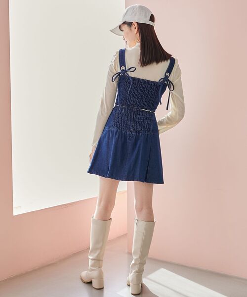 MAJESTIC LEGON(マジェスティックレゴン)の「バックリボンデザインビスチェ(ベスト・レディース・グレー/ブラック系その他/ブルー/ピンク・MEDIUM)」の21枚目の写真