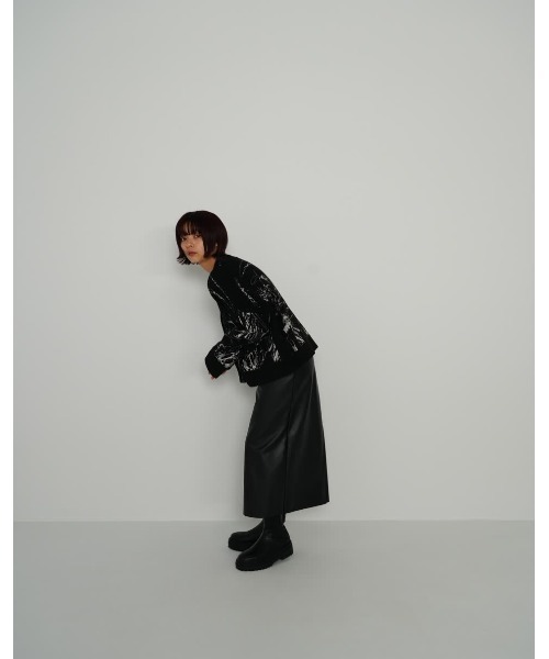 カーディガン 「ZOZO限定」ウェーブ アートデザイン ニットカーディガン レディース Enewd nina カーディガン 「ZOZO限定」ウェーブ アートデザイン