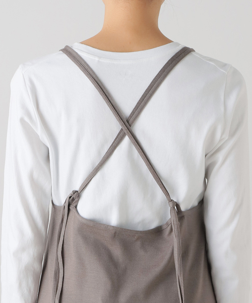 VERMEIL par iena（ヴェルメイユパーイエナ）の「フレアウールキャミソールワンピース（シャツワンピース・レディース・ライトグレー/ブラック・FREE）」の15枚目の写真