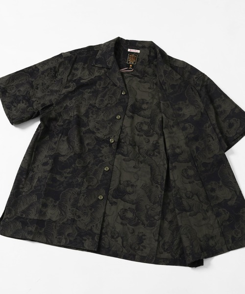 GYPSY&SONS（ジプシーアンドサンズ）の「HUNDRED TIGER SHIRTS 百虎シャツ（シャツ/ブラウス・メンズ・ブラック/カーキ・MEDIUM/LARGE）」の9枚目の写真