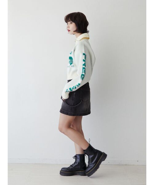 jouetie（ジュエティ）の「ハーフZIPロゴニットプルオーバー（ニット/セーター・レディース・アイボリー/ピンク/ブラック・MEDIUM）」の10枚目の写真