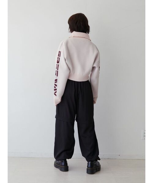 jouetie（ジュエティ）の「ハーフZIPロゴニットプルオーバー（ニット/セーター・レディース・アイボリー/ピンク/ブラック・MEDIUM）」の19枚目の写真