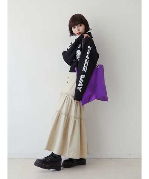 jouetie（ジュエティ）の「ハーフZIPロゴニットプルオーバー（ニット/セーター・レディース・アイボリー/ピンク/ブラック・MEDIUM）」の22枚目の写真