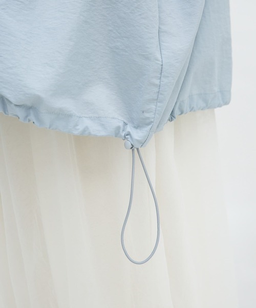 KBF(ケイビーエフ)の「ステンカラーBIGポンチョ(ポンチョ・レディース・ライトブルー/ベージュ/ネイビー・ONE)」の10枚目の写真