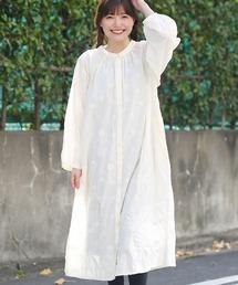 チチカカ | フラワー刺繍ワンピース【大きいサイズ】(シャツワンピース)