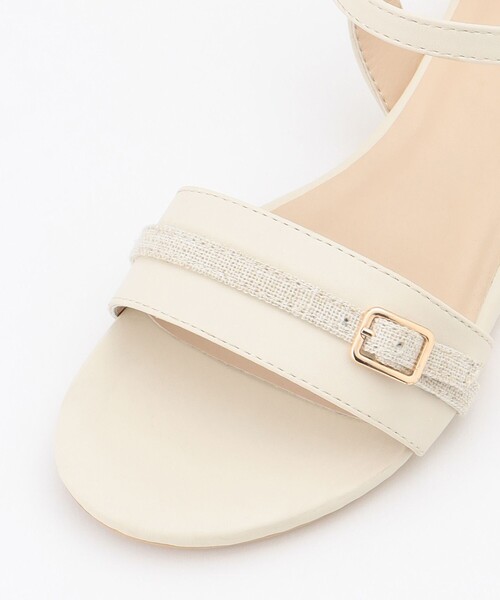 ANY SIS（エニィスィス）の「【23.0~24.5cm】リネン調ベルトプチウエッジ サンダル（サンダル・レディース・アイボリー系/ブラック系・LARGE/MEDIUM/SMALL/LL）」の7枚目の写真