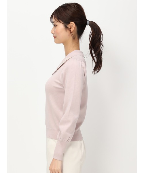 MISCH MASCH（ミッシュマッシュ）の「衿刺繍ニット/MM418307（ニット/セーター・レディース・ベージュ/ホワイト/ブルー/ピンク・ﾌﾘ-）」の12枚目の写真