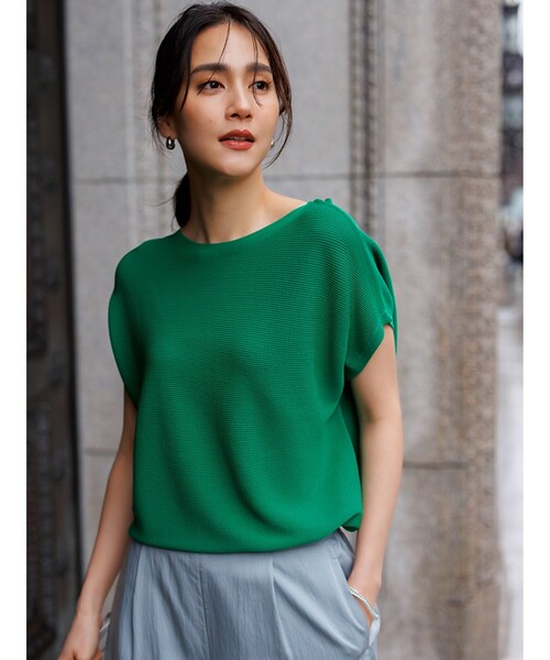 THE SHOP TK （ザ ショップ ティーケー ）の「◆【UVケア/アンチピリング/さらさら/洗える/WEB限定有】美人フレンチニット（ニット/セーター・レディース・ネイビー/ホワイト系5/オフホワイト/オレンジ系/グリーン/ブラウン系その他/スモーキーグリーン系9/ブルー系5・12/13）」の13枚目の写真