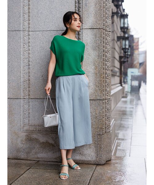 THE SHOP TK （ザ ショップ ティーケー ）の「◆【UVケア/アンチピリング/さらさら/洗える/WEB限定有】美人フレンチニット（ニット/セーター・レディース・ネイビー/ホワイト系5/オフホワイト/オレンジ系/グリーン/ブラウン系その他/スモーキーグリーン系9/ブルー系5・12/13）」の14枚目の写真