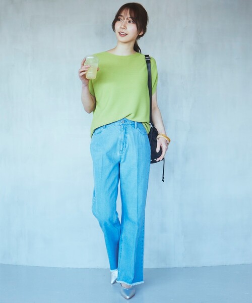 THE SHOP TK （ザ ショップ ティーケー ）の「◆【UVケア/アンチピリング/さらさら/洗える/WEB限定有】美人フレンチニット（ニット/セーター・レディース・ネイビー/ホワイト系5/オフホワイト/オレンジ系/グリーン/ブラウン系その他/スモーキーグリーン系9/ブルー系5・12/13）」の20枚目の写真