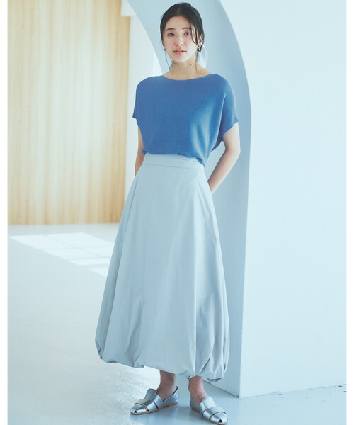 THE SHOP TK （ザ ショップ ティーケー ）の「◆【UVケア/アンチピリング/さらさら/洗える/WEB限定有】美人フレンチニット（ニット/セーター・レディース・ネイビー/ホワイト系5/オフホワイト/オレンジ系/グリーン/ブラウン系その他/スモーキーグリーン系9/ブルー系5・12/13）」の22枚目の写真