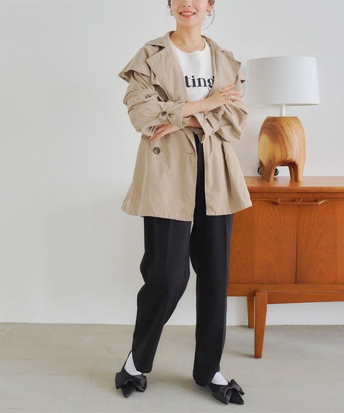 titivate(ティティベイト)の「フリル襟ミドルコート(トレンチコート・レディース・ベージュ・M)」の18枚目の写真