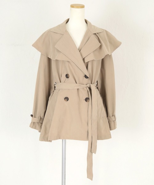 titivate(ティティベイト)の「フリル襟ミドルコート(トレンチコート・レディース・ベージュ・M)」の11枚目の写真
