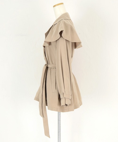 titivate(ティティベイト)の「フリル襟ミドルコート(トレンチコート・レディース・ベージュ・M)」の12枚目の写真