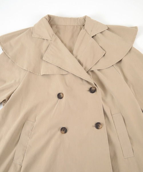 titivate(ティティベイト)の「フリル襟ミドルコート(トレンチコート・レディース・ベージュ・M)」の14枚目の写真