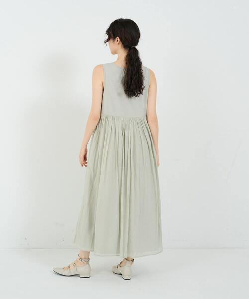 美品　コンジェペイエアデュートリステス　インド綿　ノースリーブワンピース　フリー 美品 コンジェペイエアデュートリステス インド綿 ノースリーブ