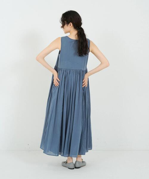 conges payes ADIEU TRISTESSE（コンジェ ペイエ アデュートリステス）の「2重布帛ノースリーブワンピース（ワンピース・レディース・アイボリー/ブルーグレー/ブラック/ライトグレー・FREE）」の20枚目の写真