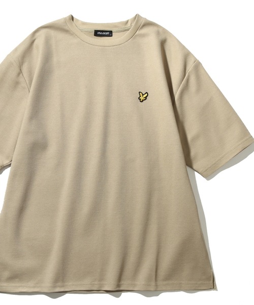 LYLE&SCOTT（ライルアンドスコット）の「【LYLE&SCOTT/ライルアンドスコット】ワンポイント ゴールデンイーグル刺繍 TCラッセル鹿の子 クルーネック半袖Tシャツ（Tシャツ/カットソー・メンズ・Brick /ベージュ/スミクロ/ネイビー/ホワイト/グリーン/カーキ/サックスブルー・LL/L/M）」の3枚目の写真