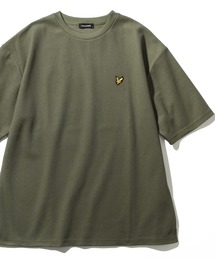 【LYLE&SCOTT/ライルアンドスコット】ワンポイント ゴールデンイーグル刺繍 TCラッセル鹿の子 クルーネック半袖Tシャツ