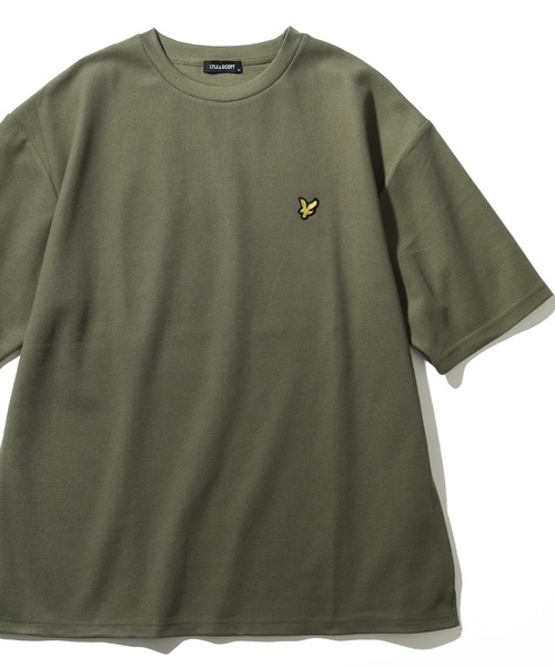 LYLE&SCOTT（ライルアンドスコット）の「【LYLE&SCOTT/ライルアンドスコット】ワンポイント ゴールデンイーグル刺繍 TCラッセル鹿の子 クルーネック半袖Tシャツ（Tシャツ/カットソー・メンズ・Brick /ベージュ/スミクロ/ネイビー/ホワイト/グリーン/カーキ/サックスブルー・LL/L/M）」の4枚目の写真