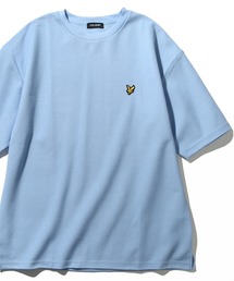【LYLE&SCOTT/ライルアンドスコット】ワンポイント ゴールデンイーグル刺繍 TCラッセル鹿の子 クルーネック半袖Tシャツ