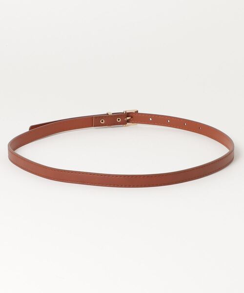 TOKYO SHIRTS（トウキョウシャツ）の「角バックル細ベルト（ベルト・レディース・ブラック/アイボリー/ブラウン/ダークブラウン・FREE）」の9枚目の写真