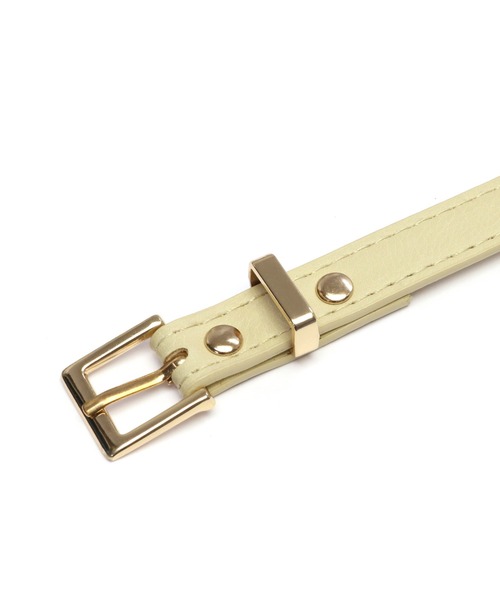 TOKYO SHIRTS（トウキョウシャツ）の「角バックル細ベルト（ベルト・レディース・ブラック/アイボリー/ブラウン/ダークブラウン・FREE）」の5枚目の写真