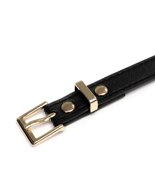 TOKYO SHIRTS（トウキョウシャツ）の「角バックル細ベルト（ベルト・レディース・ブラック/アイボリー/ブラウン/ダークブラウン・FREE）」の6枚目の写真