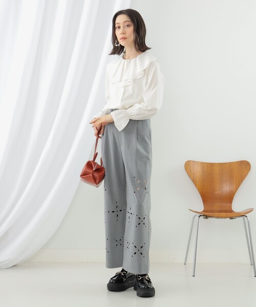Ray BEAMS（レイビームス）の「Ray BEAMS / カットワーク パンツ（その他パンツ・レディース・グレー/ブラック・0/1）」の18枚目の写真