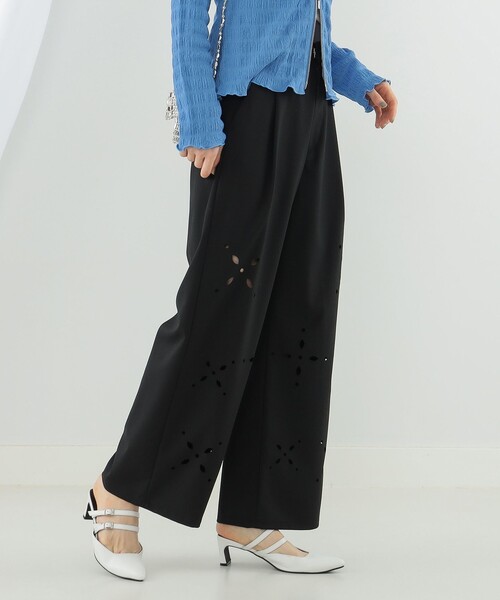 Ray BEAMS（レイビームス）の「Ray BEAMS / カットワーク パンツ（その他パンツ・レディース・グレー/ブラック・0/1）」の11枚目の写真