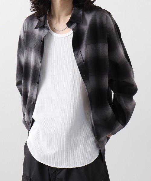 SUGGESTION（サジェッション）の「SUGGESTION ワッフルノースリーブタンクトップ（タンクトップ・メンズ・ブラック/ブラック系その他2/ブラック系その他/ホワイト系その他2/ホワイト系その他/ホワイト・L/M）」の2枚目の写真