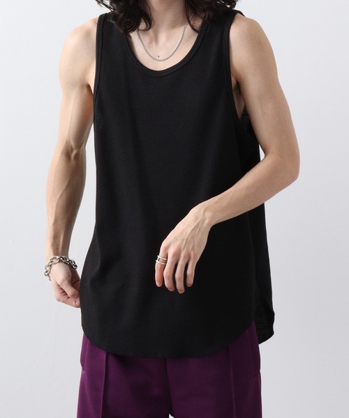 SUGGESTION（サジェッション）の「SUGGESTION ワッフルノースリーブタンクトップ（タンクトップ・メンズ・ブラック/ブラック系その他2/ブラック系その他/ホワイト系その他2/ホワイト系その他/ホワイト・L/M）」の19枚目の写真