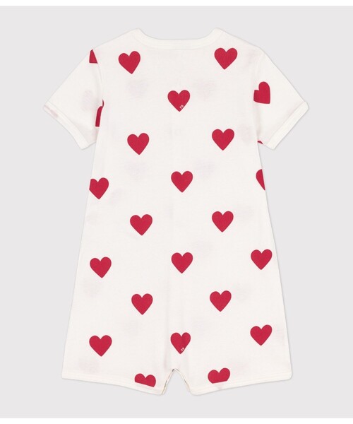 プチバトー　PETIT BATEAU スリーパー　ハート柄　18ヶ月 PETIT BATEAU - 新品 未使用 タグ付 プチバトー 新作 ショート