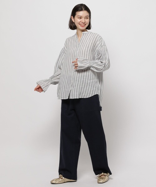 niko and...（ニコアンド）の「FINEリネンキャンディスリーブブラウス（シャツ/ブラウス・レディース・ブルー/アイボリー/ライトブルー/ピンク/イエロー・MEDIUM/LARGE）」の10枚目の写真