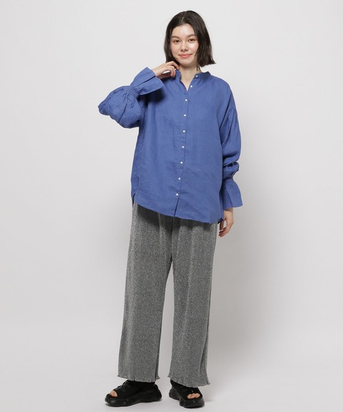 niko and...（ニコアンド）の「FINEリネンキャンディスリーブブラウス（シャツ/ブラウス・レディース・ブルー/アイボリー/ライトブルー/ピンク/イエロー・MEDIUM/LARGE）」の13枚目の写真