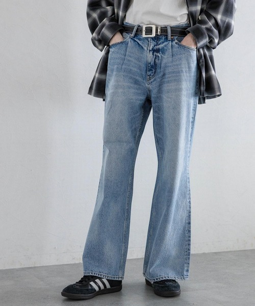 RAGEBLUE（レイジブルー）の「OVER DYE VINTAGE DENIM WIDE FLARE