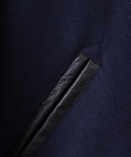 coen(コーエン)の「メルトンレザーロングスタジャン(スタジャン・メンズ・ネイビー/ダークブラウン・LARGE/X-LARGE/MEDIUM/SMALL)」の18枚目の写真
