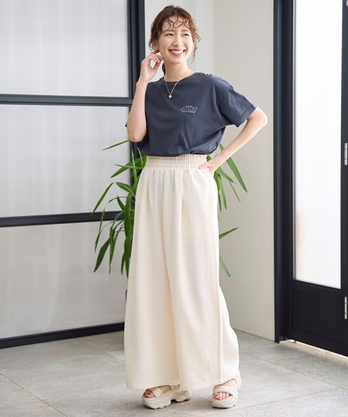 LEPSIM(レプシィム)の「アソートプリントT 115174(Tシャツ/カットソー・レディース・杢グレー/ライトイエロー/チャコールグレー/オフホワイト/ブラック・FREE)」の19枚目の写真