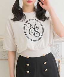 ランタンスリーブ刺繍トレーナー