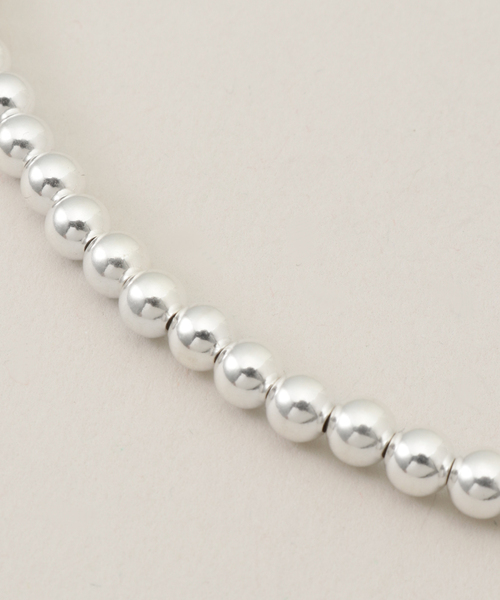 INDIAN JEWELRY 5mm シャイニービーズネックレス70インチ